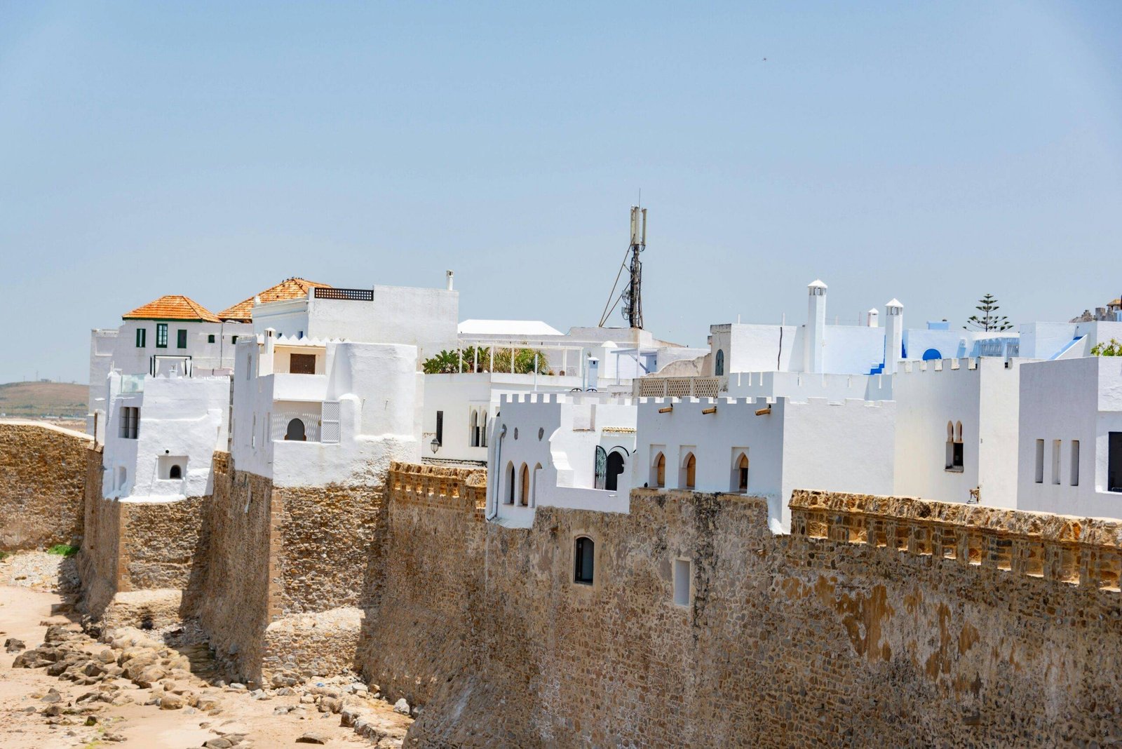 Asilah under a clear sky.